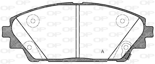 OPEN PARTS stabdžių trinkelių rinkinys, diskinis stabdys BPA1569.02
